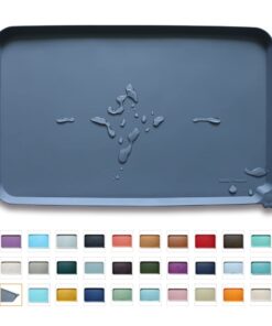Hoki Found -Waterproof Pet Feeding Mats with High Lips - Multiple Size and Colors for Dogs, Cats & Others-G