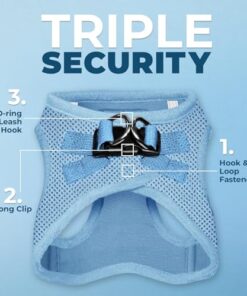 Alternative view of Best Pet Supplies Voyager Step-in Air Harness - All Weather Mesh, Reflective, No Pull Harness for Dogs, Cats - Secure with Hook & Loop Fastener, Buckle, Double D-Rings - Baby Blue, M