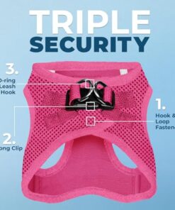 Alternative view of Best Pet Supplies Voyager Step-in Air Harness - All Weather Mesh, Reflective, No Pull Harness for Dogs, Cats - Secure with Hook & Loop Fastener, Buckle, Double D-Rings - Fuchsia, S