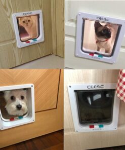 Alternative view of CEESC Extra Large Cat Door (Outer Size 11"x9.8"), Weatherproof, White, ABS Material, 4-Way Locking Flap for Cats & Dogs up to 25.54 lbs