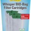 Tetra Whisper Bio-Bag Filter Aquarium Cartridges, Medium Filter for Freshwater and Marine Fish, Removes Odors and Discoloration, Ready to Use, 3 Medium Green Filters