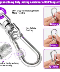 Alternative view of Jenico Dog Tie Out Cable, 10-150FT Runner Cable with Swivel Hook and Shock Spring, Yard & Camping Dog Leash Tether for Small to Medium Pets Up to 500 LBS