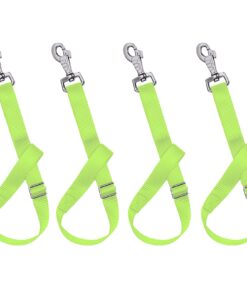 Rosemarie Horse Bucket Strap Hangers,Horse Suppliers Adjustable Nylon Straps up to 700 lbs for Hay Nets, Water Buckets,Hanging-Pratical and Easy Use(4 Pack) (Green)