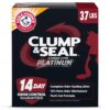 ARM & HAMMER Clump & Seal Platinum Cat Litter, Multi-Cat, 14-Day Odor Control, Rock-Hard Clumps, 37 lbs ? Powerful Odor Eliminator with Baking Soda