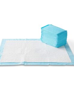 Amazon Basics X-Large Absorbent Puppy Pads, Leak-Proof, Quick-Dry, 28 x 34 Inches, Pack of 50, Blue & White