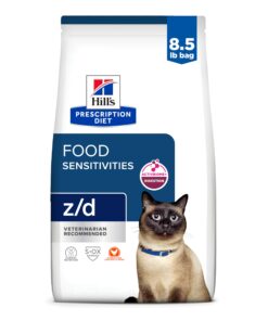 Hill's Prescription Diet z/d Skin/Food Sensitivities Hydrolyzed Dry Cat Food, Veterinary Diet, 8.5 lb. Bag