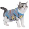 kzrfojy Cat Surgery Recovery Suit Professional for Surgical Abdominal Wound Or Skin Diseases E-Collar Alternative for Cats After Surgery Wear Pajama Suit (Gray, Medium)