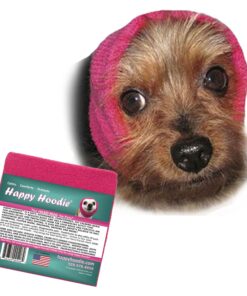 Happy Hoodie The Original Dog & Cat Calming Band - American Brand - Anxiety Relief/Noise Protection-Grooming-Thunder-Fireworks (Small, Pink) - Since 2008