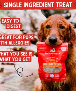 Alternative view of Stella & Chewy's Freeze-Dried Raw Beef Liver Dog Treats - Single Ingredient, No Additives - Premium Training Treats - Perfect For Picky Eaters - 3oz Bag