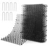 Pomeat 10 PCS Scat Mat for Cats Indoor 16" x 12" with Spikes Sprickle, Digging Deterrent for Dogs, Outdoor for Garden and Fence with 7 Staples