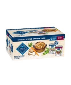 Blue Buffalo Blue's Stew Natural Wet Dog Food, Made with Natural Ingredients, Hearty Beef and Country Chicken Variety Pack, 12.5-oz Cans, 6 Count