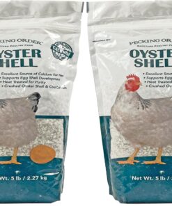Pecking Order Oyster Shell - Calcium Supplement to Support Laying Hens and Strong Egg Shell Development (5 LB) (Pack of 2)