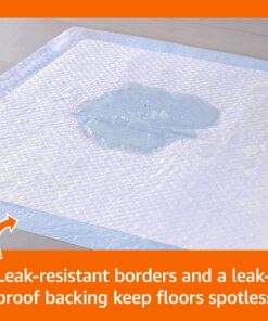 Alternative view of Amazon Basics X-Large Absorbent Puppy Pads, Leak-Proof, Quick-Dry, 28 x 34 Inches, Pack of 50, Blue & White