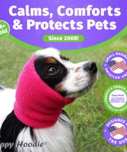 Alternative view of Happy Hoodie The Original Dog & Cat Calming Band - American Brand - Anxiety Relief/Noise Protection-Grooming-Thunder-Fireworks (Small, Pink) - Since 2008